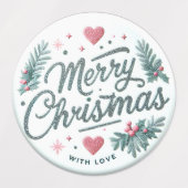 Weihnachtsmarken, Aufkleber für Karten, Geschenke (Design 2)