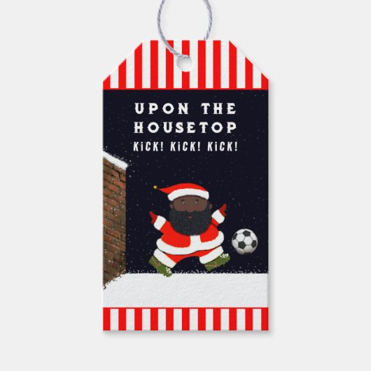 Weihnachtsmarken für Fußball Geschenkanhänger (Vorderseite)