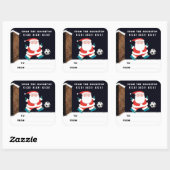 Weihnachtsmarken für Fußball Quadratischer Aufkleber (Blatt)