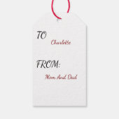 Weihnachtsmarken für Ihre Weihnachtsgeschenke! Geschenkanhänger (Rückseite)