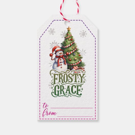 Weihnachtsmarken für Schneemann Geschenkanhänger (Rückseite)