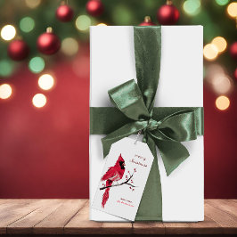 Weihnachtsmarken für Wasserfarben Kardinal Geschenkanhänger
