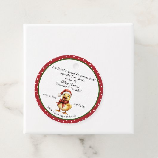 Weihnachtsmarken Geschenkanhänger (Beispiel)