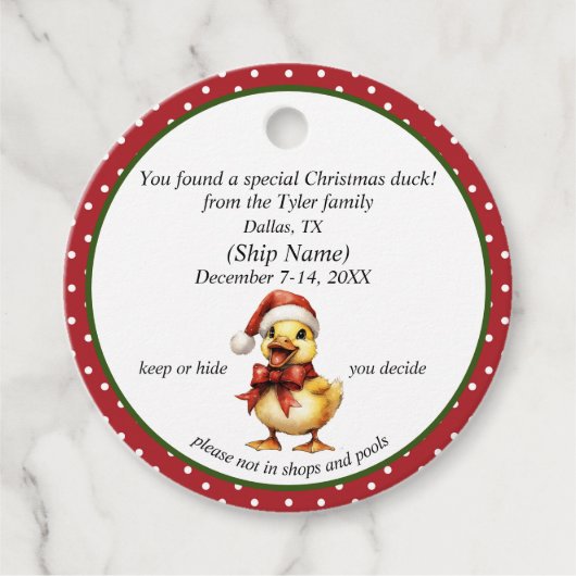 Weihnachtsmarken Geschenkanhänger (Vorderseite)