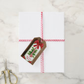 Weihnachtsmarken Geschenkanhänger (Mit Garn)
