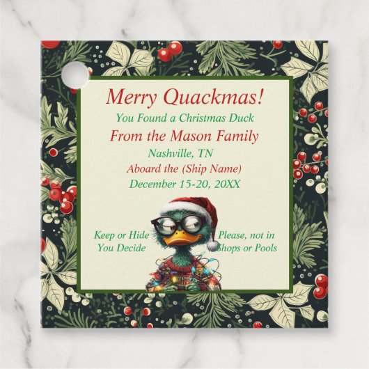 Weihnachtsmarken Geschenkanhänger (Vorderseite)