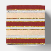 Weihnachtsmarken in Rot, Weiß und Gold Fohlen Geschenkschachtel (Oben)