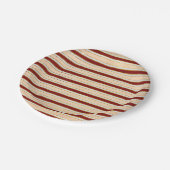 Weihnachtsmarken in Rot, Weiß und Gold Fohlen Pappteller (Schrägansicht)