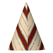 Weihnachtsmarken in Rot, Weiß und Gold Fohlen Partyhütchen (Rückseite)