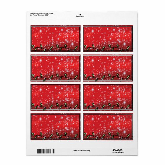 Weihnachtsmarken - individuell anpassbare Adressen (Vorne)