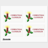 Weihnachtsmarken - Kerzen Rechteckiger Aufkleber (Blatt)