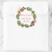 Weihnachtsmarken Runder Aufkleber (Tasche)