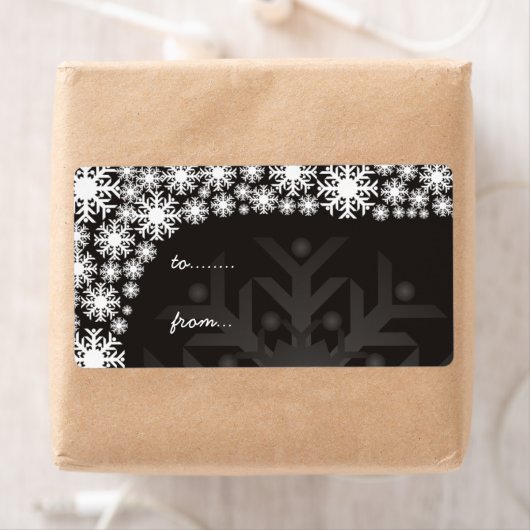 Weihnachtsmarken - Schwarze und weiße Schneeflocke (Insitu)