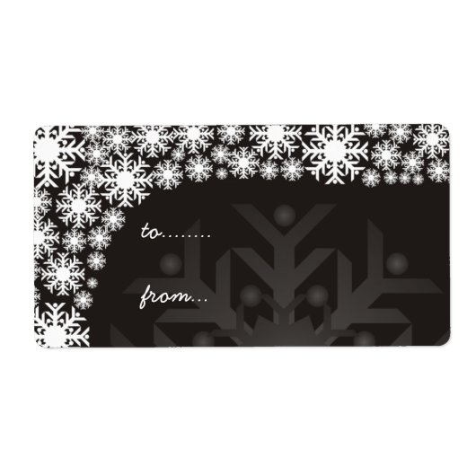 Weihnachtsmarken - Schwarze und weiße Schneeflocke (Vorne)