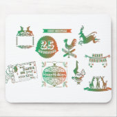 Weihnachtsmarken Weihnachtsbaum Mousepad (Vorne)