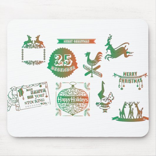 Weihnachtsmarken Weihnachtsbaum Mousepad (Vorne)