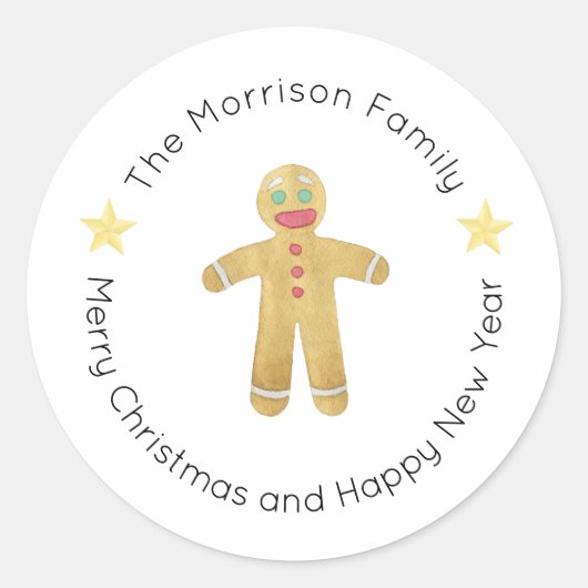 Weihnachtsmarken, Weihnachtskleber, Geschenke Runder Aufkleber (Vorderseite)