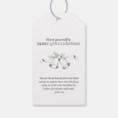 Weihnachtsmarken zum Thema Schrift Geschenkanhänger (Rückseite)