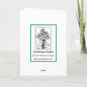Weihnachtsmarkierung Feiertagskarte (Rückseite)