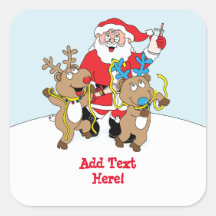 Weihnachtsmarkt Aufkleber Weihnachtsmann