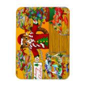 Weihnachtsmarkt Cat Magnet (Vertikal)