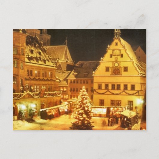 Weihnachtsmarkt Deutschland Feiertagspostkarte (Vorderseite)