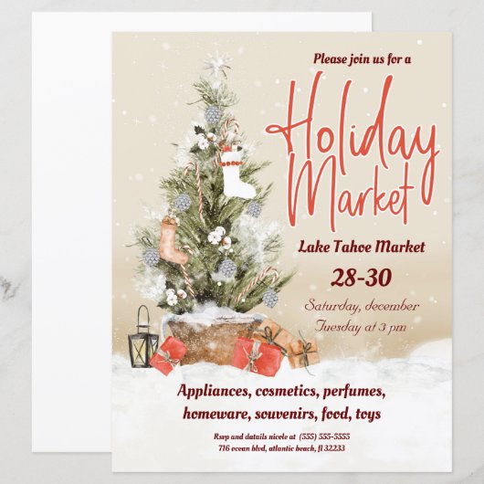 Weihnachtsmarkt Einladung (Vorne/Hinten)