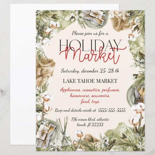 Weihnachtsmarkt - Einladung (Vorne/Hinten)