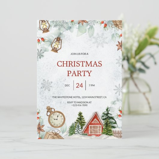 Weihnachtsmarkt Einladung (Stehend Vorderseite)