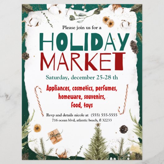 Weihnachtsmarkt - Einladung (Vorderseite)