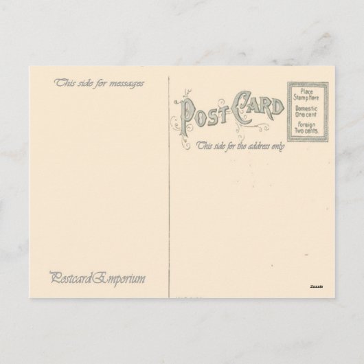 Weihnachtsmarkt Feiertagspostkarte (Rückseite)