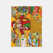 Weihnachtsmarkt Fleecedecke (Vorderseite)