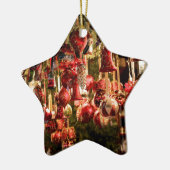 Weihnachtsmarkt-hängender Flitter Nürnberg Keramikornament (Links)