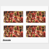 Weihnachtsmarkt Hanging Baubles Nürnberg Rechteckiger Aufkleber (Blatt)