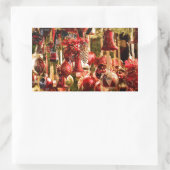 Weihnachtsmarkt Hanging Baubles Nürnberg Rechteckiger Aufkleber (Tasche)