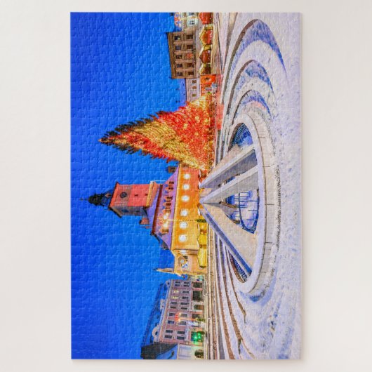 Weihnachtsmarkt in Brasov Rumänien Puzzle (Vertikal)