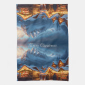 Weihnachtsmarkt in den Bergen - Brauch Geschirrtuch (Vertikal)