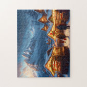 Weihnachtsmarkt in den Bergen - Brauch Puzzle (Vertikal)