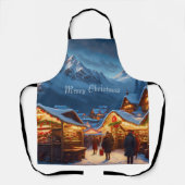 Weihnachtsmarkt in den Bergen - Brauch Schürze (Vorderseite)