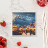 Weihnachtsmarkt in den Bergen - Brauch Serviette (Beispiel)