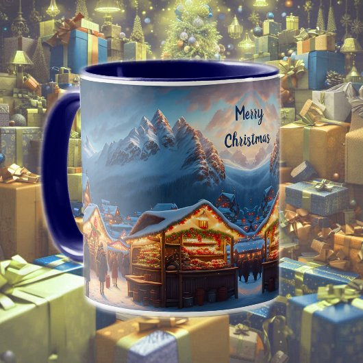 Weihnachtsmarkt in den Bergen - Brauch Tasse