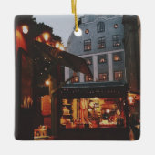 Weihnachtsmarkt in Stockholm Keramikornament (Vorderseite)