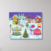Weihnachtsmarkt Leinwanddruck (Vorderseite)