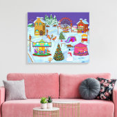 Weihnachtsmarkt Leinwanddruck (Insitu (Wohnzimmer))