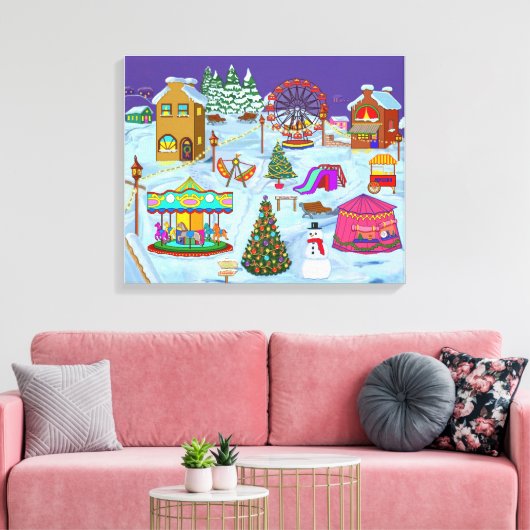 Weihnachtsmarkt Leinwanddruck (Insitu (Wohnzimmer))