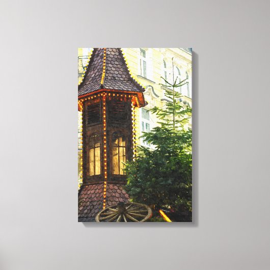 Weihnachtsmarkt Leinwanddruck (Vorderseite)