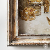 Weihnachtsmarkt Malerei Snowy Village Poster