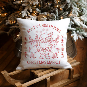 Weihnachtsmarkt mit Santa & Rentieren - Mit Liebe Kissen