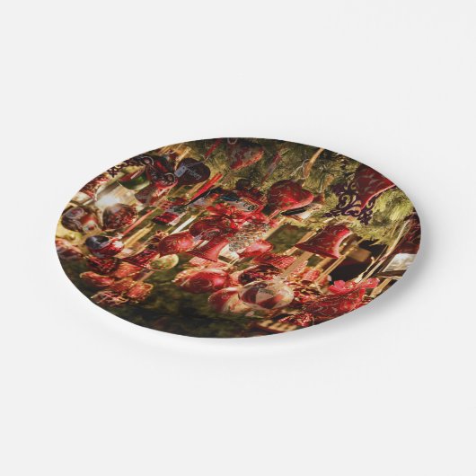 Weihnachtsmarkt Pappteller (Schrägansicht)