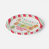 Weihnachtsmarkt-Party Pappteller (Schrägansicht)